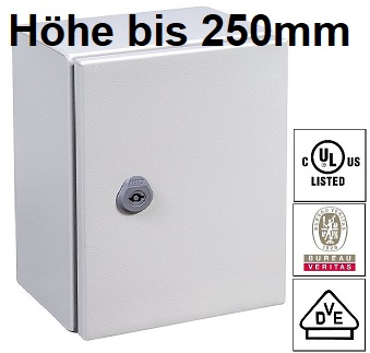 bis Höhe 250mm
